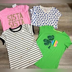 Girls 10/12 Tee Bundle Cat & Jack Arizona St Patrick’s Shamrock NWT 4 Shirts